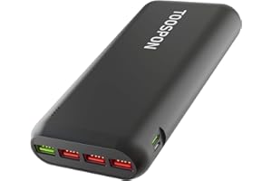TOOSPON 50.000mAh tragbare Powerbank mit großer Kapazität, QC 3.0 22,5 W PD 20 W, eingebaute Taschenlampe, geeignet für Mobiltelefone, Tablets, Kameras usw.