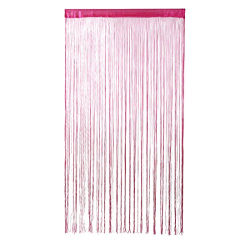 sourcingmap® 1*2M Fadenvorhang Fadengardine für Tür Fliegenschutz Fenstergardine Fuchsia