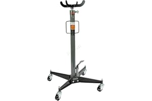 SwitZer Hydraulic Transmission Jack Gearbox Swivel Mobile Adjustable Height 0.5 Ton Tonne 500Kg Vertical Gear Lift Garage Car Fixing Hoist Grey