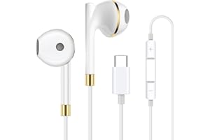Coolden Écouteurs Filaires pour iPhone 15/15 Pro/15 Pro Max/15 Plus Intra Auriculaires avec Micro et Contrôle du Volume pour Samsung A54/A53/S23/S22,Google Pixel,Xiaomi,OnePlus,iPad Pro USB C Blanc