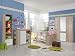 Produktbild Babyzimmer Nicki komplett Sets verschiedene Ausführungen (Babyzimmer Nicki 7tlg. 3türiger Schrank, Eiche Sägerau/Weiß)