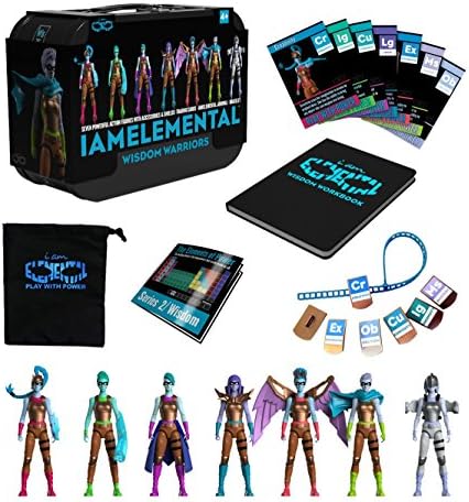 IAmElemental IAEWLB2001 Series 2/Wisdom Complete Female Action Figure with Lunch Box Carry Case (Set of 7)