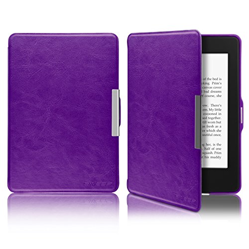 Kindle Paperwhite Hülle, Swees Ultra Slim Schutzhülle Smart Case für Amazon alle neue Kindle Paperwhite 2015 300 PPI 3.Generation/2014/2013/2012, mit Auto Sleep Wake Funktion, Lila - 2