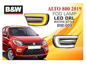 Auto Concept Car Fog Lamp 2 in 1 DRL/LED with Turn Indicator Function(DRL) Daytime Running Lights for ALTO 800 2019 Model