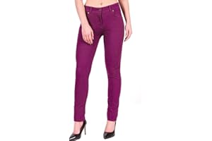 MALAIKA ® Ladies Womens Skinny Fit Coloured Stretchable Zip Up Jeggings Trouser Stretch Pants Denim Jeans Leggings UK (8-22)