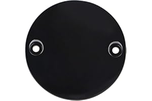 XMMT 2-Hole Motorcycle Engine Timing Points Cover for Harley Big Twin Sportster 883, Black