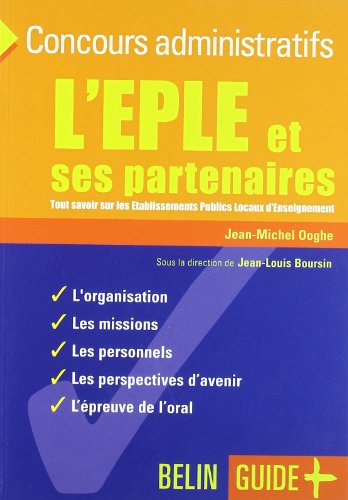 Book's Cover of LEPLE et ses partenaires  Tout savoir sur les Etablissements Publics Locaux dEnseignement