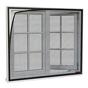 HIPPO Window Mosquito Net Stitched with Nylon Closure Fibreglass Insect Net Protection Color - Black Size(50cm X 130cm / 20in X 51in / 1.64ft X 4.27ft) - Pack of 1 Pc