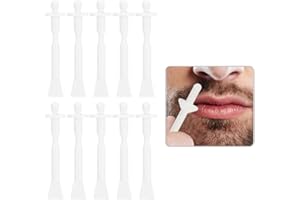 BRRNOO 50 sztuk 2-w-1 szpatułki do włosów z nosa jednorazowe patyczki woskowe patyczki do depilacji aplikator do nosa czyszczenie nosa uszy brwi owłosienie twarzy usuwanie owłosienia