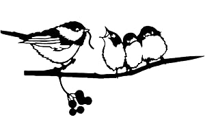 CMOISO Silhouette Doiseau en Métal, Art Jardin Décoration Doiseaux, Metal Bird Deco Jardin Exterieur