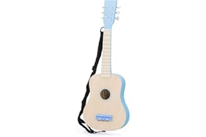 New Classic Toys - 10301 - Musikinstrument - Spielzeug Holzgitarre - Natur/Blau