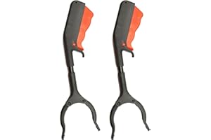 LYRAMIS 2Pièces Pince Ramasse Objet,Dechet Préhension de Ramassage Des a Déchets,Frutales Se Les Objets en Télescopique Outils,Ramasser Attrape Baisser Outil,Feuille Herbe Grabber,pour Tout Ramasse-Déchets