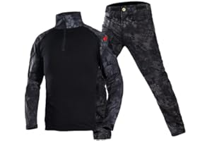 Uplateng Jungen Militärische Taktische Armee Uniform Jagd Kleidung Sets Kinder Airsoft Camouflage Anzüge Wandern Training Outdoor Eltern-Kind 110-190