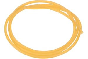 M METERXITY Tubo de Látex Natural, 0.067" [1.7mm] ID X 0.177" [4.5mm] OD Longitud de 3 Pies Manguera de Látex para Hogar/Laboratorio/Deportes, Tubos de Banda Altamente Elásticos [Amarillo]