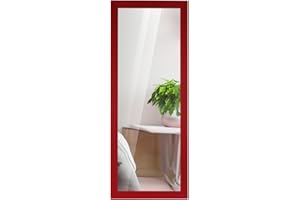 CHELY INTERMARKET Espejo Pared Cuerpo Entero 35x100cm-Marco Exterior 43x108cm MOD-146 Rojo