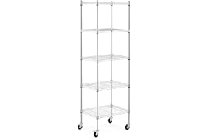 ‎ROYAL CATERING Royal Catering RCMR-1800P50 Metallregal 60 x 45 x 186 cm 50 kg 4 Rollen Standregal Regal Metall Steckregal Haushaltsregal