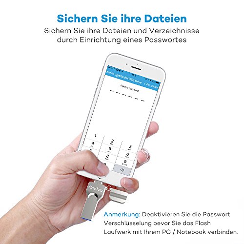 Flash Laufwerk HooToo 64GB USB Stick MFi zertifiziert mit Lightning Stecker und USB 3.0 Stecker für iPhone, iPad und Computer - 7