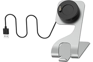 Disscool Replacement Charging Station Compatible with Garmin Venu 3 / Venu 3S / Vivoactiv 5 Metal Charger Desktop Base Stand with Charging Dock Cable Smart Watch Accessories (1.5M/Gery)