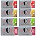 Price comparison product image RFID-Blocker NFC Protective Cover | 8 Set + Free ebook | 100% NFC Protection from Reading | 6 x RFID Protection Cover for Credit Card, Personal ID + 2 x Passport RFID Protection + 8 Colored Stickers