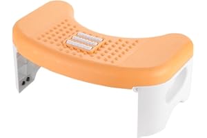 Eivdru Folding Toilet Stool for Bathroom, Squatty Potty, Non-Slip Walker for Bathroom, Bathroom Stool, Comfortable Anti Constipation Stool for Kids Adults