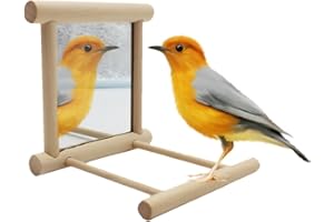 KEERSI Supporto in legno naturale per uccelli, ideale come altalena, per gabbia, per pappagalli, parrocchetti, calopsitte, inseparabili, fringuelli, cacatua, pappagalli cenerini, passeri