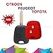 Price comparison product image Key Cover - Colourful Soft Silicone Material Shell for 2 Button Car Key - Toyota Aygo - 10 Great Colours red