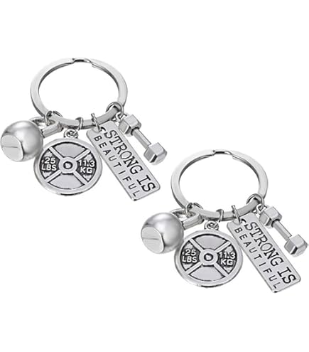 Portachiavi Con Ciondolo Manubri E Kettlebell - Per Appassionati Di Fitness - Foto 10