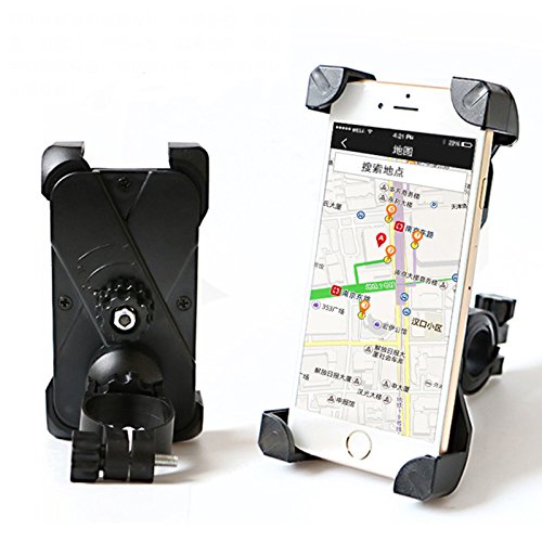 Bike Mount,Reusious universal de teléfono celular Bicicleta titular de la motocicleta soporte horquilla abrazadera para iOS Android Smartphone GPS otros dispositivos