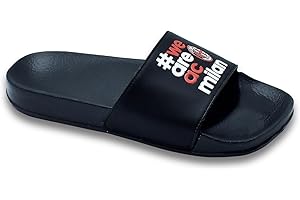 AC Milan Sandale de plage, piscine pour garçon, homme, produit officiel AC Milan, football, Comme dans la photo, 42