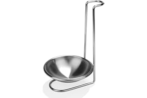 Andifany Stainless Steel Spoon Rest, Long Handle Vertical Soup Ladle Holder