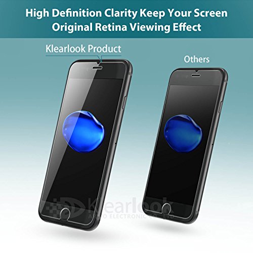 iPhone 7 Plus Screen Protector, iPhone 8 Plus Screen Protector, KlearlookÂ® 2-Pack Crystal Clear Premium Tempered Glass Screen Protector with 9H Hardness/Scratches Resistance/Easy Installation for iPhone 7 Plus (5.5