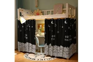 XGOPTS 2 Stück Bettvorhang Vorhang für Bett Vorhänge Kinder Betthimmel Hochbett Bettvorhänge Mädchen Jungen für Kinderbett Bett Etagenbett Studentenwohnheim (1.15x2M)
