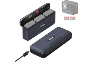 LHPHEIX Hero13 Black Batteries Charger,Support Pd3.0 2.0 24w Fast Charging Hub,3-Channel Charger For GoPro 13,Portable Charging Case With Magnetic Lid,For GoPro Hero 13 Black Accessoires