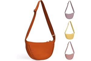 HMCEY Borsa Mezzaluna a Spalla,Borsa Marsupio Tracolla,Halfmoon Bag Crossbody,Hobo Bag,Borse de Spalla Casual con Tracolla Regolabile,Borse a Mano Nylon Portatile per Viaggio, Shopping, Lavoro