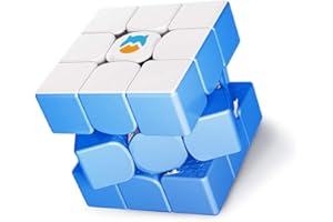 Monster Go 3x3 Nube, White & Blue Cubo de Entrenamiento, Juguetes para Niños Principiantes