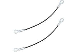 eMagTech 2 Stück Heckklappendrahtkabel, Schwarz, Silber, Metall, Kunststoff, kompatibel mit Mitsubishi L200 Triton MK5 Pre-FL 2016–2018, Heavy Duty Ersatz Stahldraht für Heckklappe