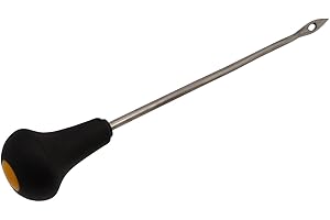 UPMSX Stricknadel, Schwarz, Edelstahl, Gerade, 26 cm, 8 mm, mit Kunststoffgriff