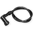 Easyboost Spark Plug Connector Black Cable 50cm High Voltage Silicone Resistant for Scooter Motorcycle Vespa Chainsaw Brush Cutter Lawn Mower AM6 Derbi Aerox Cross MX Quad