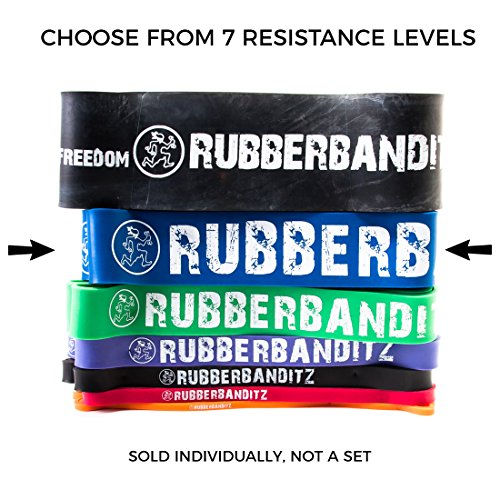 Rubberbanditz Physical Therapy Band. #5 Power/Green 50-120 lb (22-54 kg). - 41" Continuous Loop 100% Premium Multi-Layered Latex Exersize Resistance Assistance Band For Stabilization Stretching Toning Rehab/Recovery Prehab Mobility