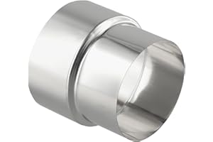 TDCUIZENT Stainless Steel Flue Liner Reducer Chimney Adaptor Multi-Size Connector Pipe for Wood Stove Heating System Masonry Chimney Venting Installation 60mm 70mm 80mm 90mm 100mm 110mm 120mm(Ø100mm/Ø90mm)