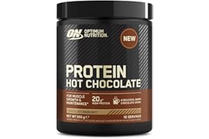 Optimum Nutrition Chocolat Chaud Protéiné, Goût Chocolat Noisette, 350g, 10 Doses