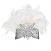 Produktbild BABEYOND 1920s Flapper Feder Stirnband Damen Gatsby Accessoires Retro Feder Stirnband 20er Kopfschmuck Flapper Gatsby Zubehör (Weiß)