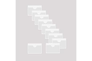 BAIWOAK 10 custodie trasparenti adesive per tasche, in plastica, autoadesive, per carte di indice, pianificatori, armadi, mensole (310 x 217 mm)