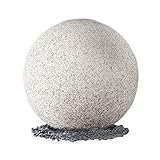 Dekorative LED Kugelleuchte mit 30cm Durchmesser für den Außenbereich als Gartenleuchte in Naturstein Optik - LED Leuchtmittel warmweiß OSRAM 10W