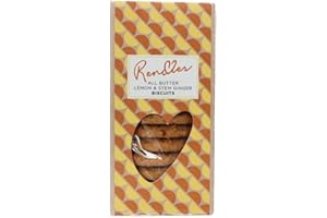 Rendles - All Butter Lemon & Stem Ginger Biscuits (150g) - Crunchy Biscuits with a Spicy Ginger Kick & Lemon Tang, Delightful Gift, Ideal for Sharing, Vegetarian, Nut Free