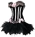 Produktbild Forever Young - Damen Burlesquetänzerin-Kostüm - Korsett + Tutu-Röckchen für Cancan - Größe 42 Schwarz