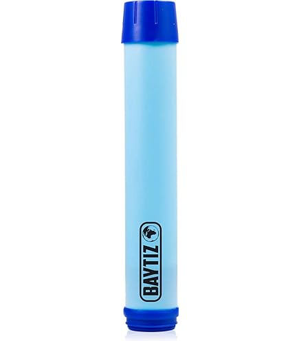 Baytiz ® Geïsoleerde Filterfles Actieve Kool Survival Riet - Waterfilterfles Nomadisch: Reizen Wandelen Trek Camping Reinigingsset Herbruikbaar Kompas Plastic Regenzak Roestvrij Staal