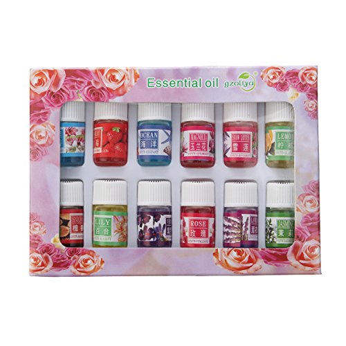 Ätherisches Öl, LuckyFine Aromaöl Release Stress Angst und Beseitigung von Schlaflosigkeit und Kopfschmerzen 3 ml X 12 Set - 7