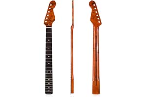 BTSEURY E-Gitarrenhals Ersatz Gitarrenhals DIY Teile Ersatz 22 Rosenholz Griffbrett Bindung TL Tele Back Center Line
