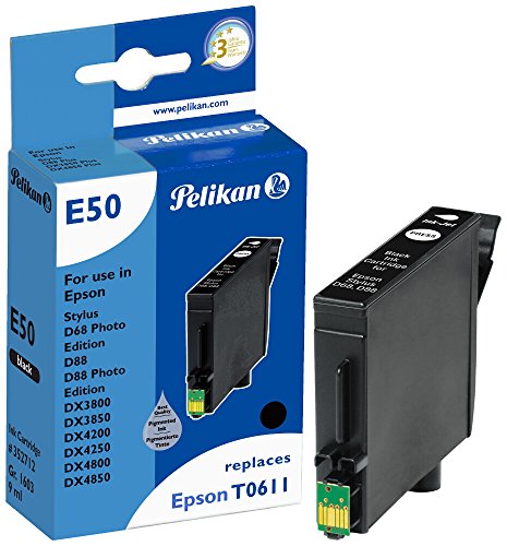 Pelikan Druckerpatrone E50 ersetzt Epson T06114010, Schwarz (pigment)